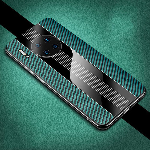 Luxury Carbon Fiber Twill Soft Case T01 for Huawei Mate 30E Pro 5G Green