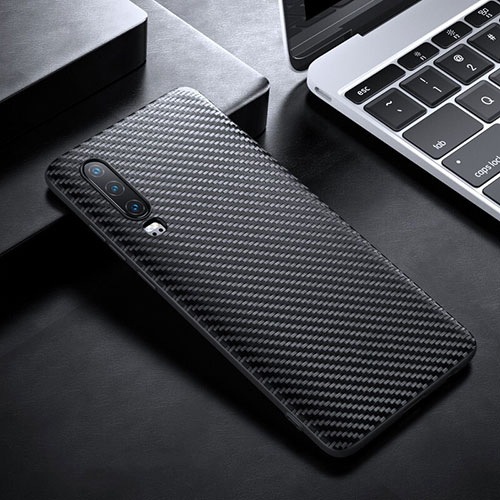 Luxury Carbon Fiber Twill Soft Case T02 for Huawei P30 Black