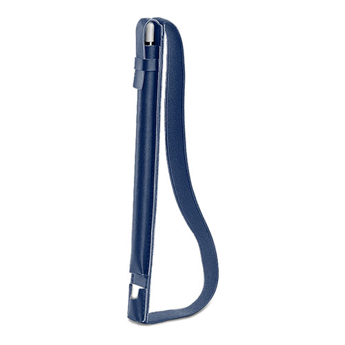 Luxury Leather Holder Elastic Detachable Cover P04 for Apple Pencil Apple iPad Pro 10.5 Blue