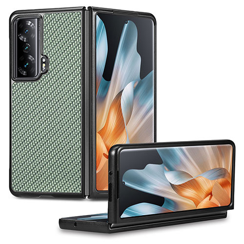 Luxury Leather Matte Finish and Plastic Back Cover Case S01D for Huawei Honor Magic Vs Ultimate 5G Green