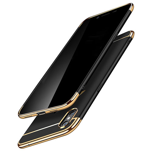 Luxury Metal Frame and Plastic Back Case C01 for Apple iPhone Xs Black