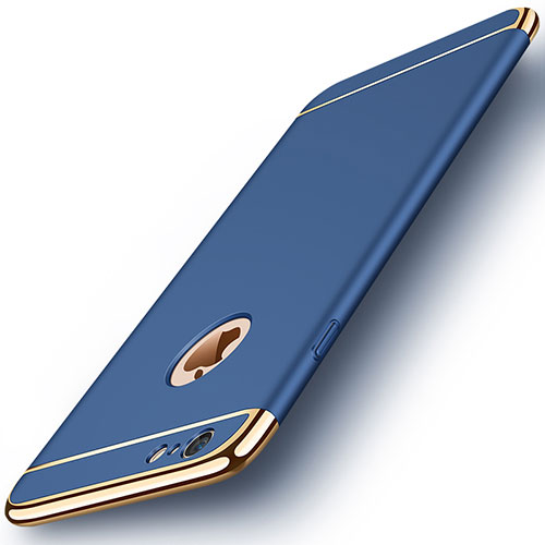 Luxury Metal Frame and Plastic Back Case for Apple iPhone 6S Blue