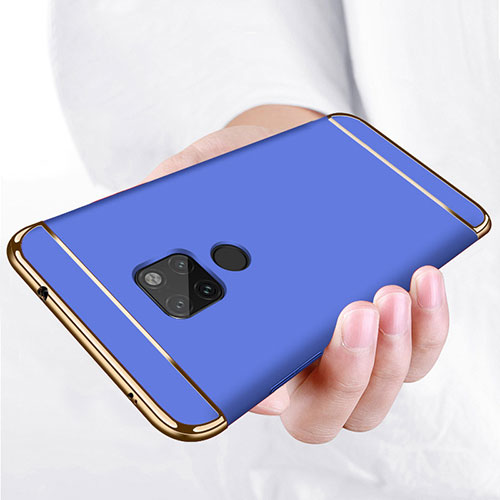 Luxury Metal Frame and Plastic Back Case for Huawei Mate 20 Blue