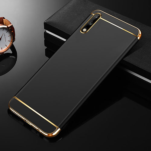 Luxury Metal Frame and Plastic Back Cover Case M01 for Huawei Enjoy 10 Black