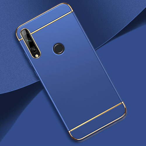 Luxury Metal Frame and Plastic Back Cover Case M01 for Huawei Enjoy 10 Plus Blue