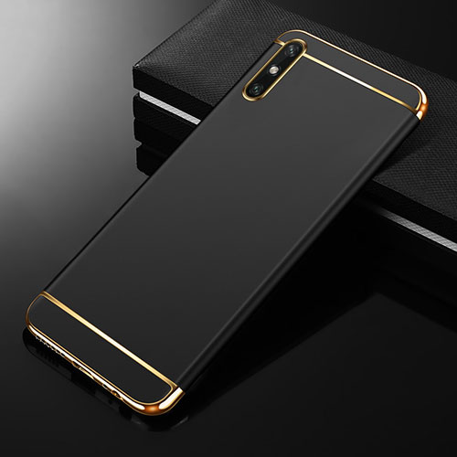 Luxury Metal Frame and Plastic Back Cover Case M01 for Huawei Enjoy 10e Black