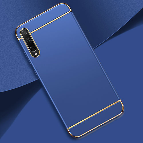 Luxury Metal Frame and Plastic Back Cover Case M01 for Huawei Enjoy 10S Blue