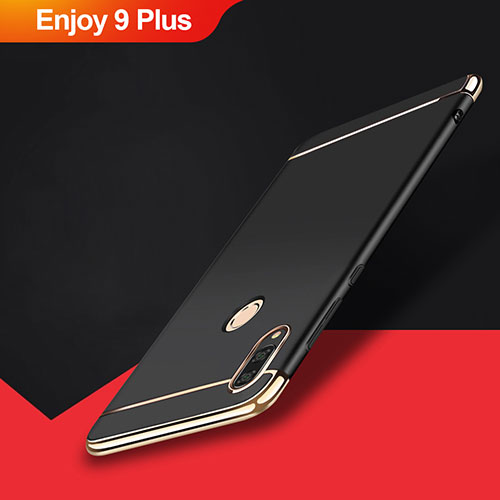 Luxury Metal Frame and Plastic Back Cover Case M01 for Huawei Enjoy 9 Plus Black