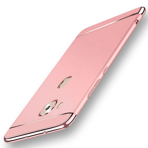Luxury Metal Frame and Plastic Back Cover Case M01 for Huawei G7 Plus Rose Gold