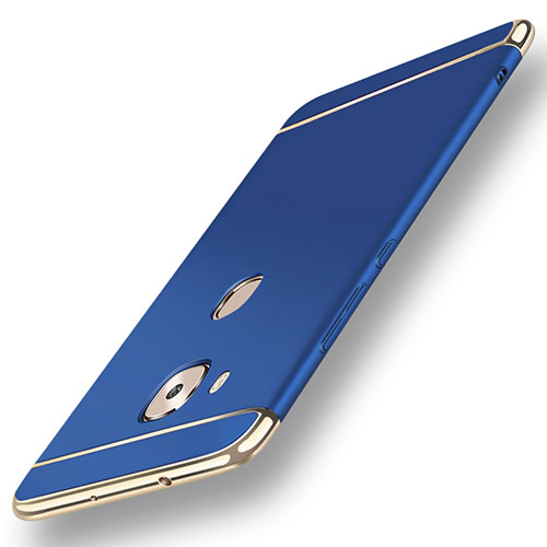 Luxury Metal Frame and Plastic Back Cover Case M01 for Huawei G8 Blue