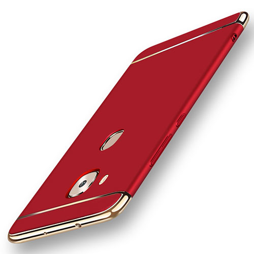 Luxury Metal Frame and Plastic Back Cover Case M01 for Huawei G8 Red