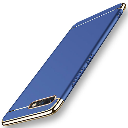 Luxury Metal Frame and Plastic Back Cover Case M01 for Huawei Honor View 10 Blue