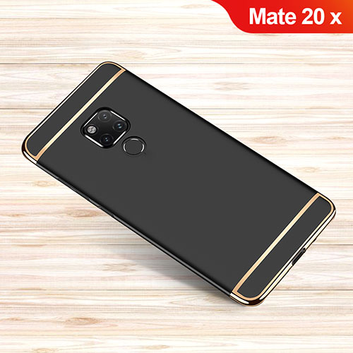 Luxury Metal Frame and Plastic Back Cover Case M01 for Huawei Mate 20 X 5G Black