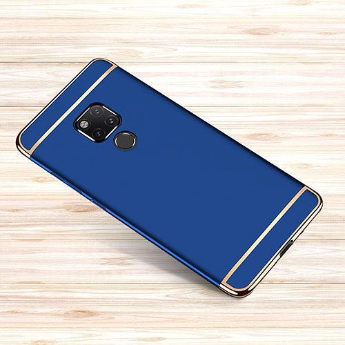 Luxury Metal Frame and Plastic Back Cover Case M01 for Huawei Mate 20 X 5G Blue