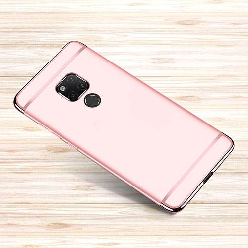 Luxury Metal Frame and Plastic Back Cover Case M01 for Huawei Mate 20 X Rose Gold