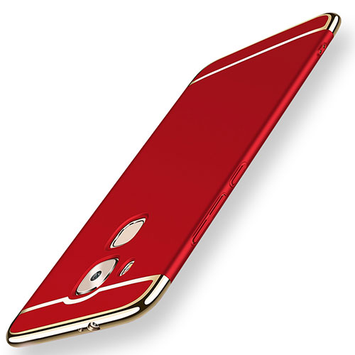 Luxury Metal Frame and Plastic Back Cover Case M01 for Huawei Mate 7 Red