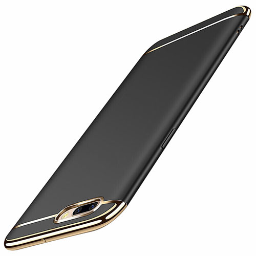 Luxury Metal Frame and Plastic Back Cover Case M01 for Oppo A12e Black