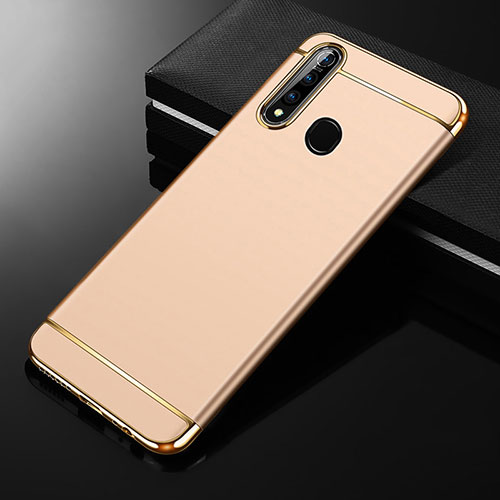 Luxury Metal Frame and Plastic Back Cover Case M01 for Oppo A31 Gold