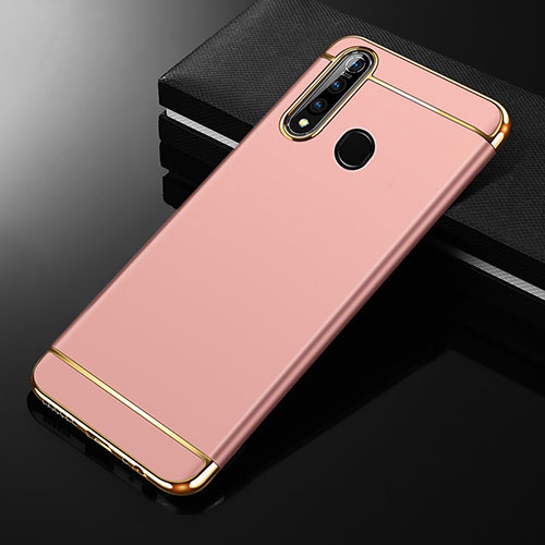 Luxury Metal Frame and Plastic Back Cover Case M01 for Oppo A31 Rose Gold