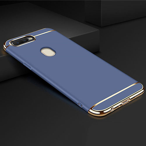 Luxury Metal Frame and Plastic Back Cover Case M01 for Oppo AX7 Blue