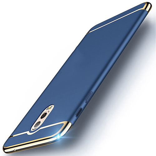 Luxury Metal Frame and Plastic Back Cover Case M01 for Samsung Galaxy C8 C710F Blue