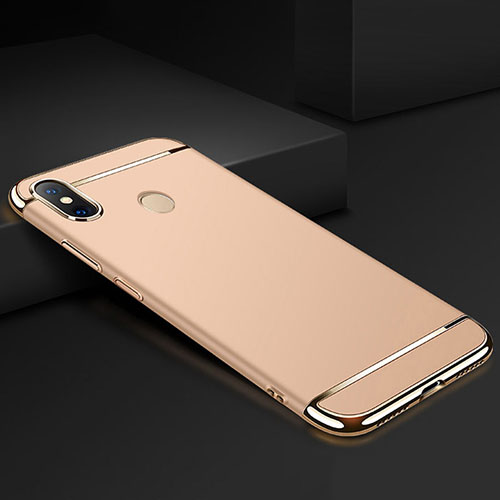 Luxury Metal Frame and Plastic Back Cover Case M01 for Xiaomi Mi Max 3 Gold