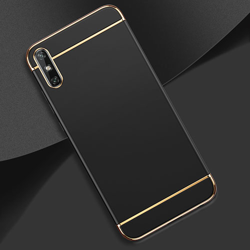 Luxury Metal Frame and Plastic Back Cover Case M02 for Huawei Enjoy 10e Black