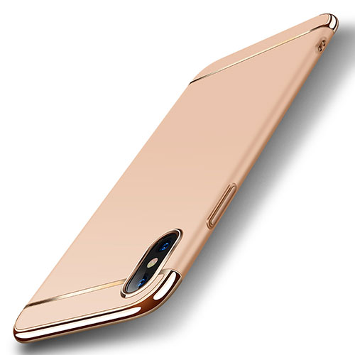 Luxury Metal Frame and Plastic Back Cover Case M05 for Apple iPhone Xs Max Gold