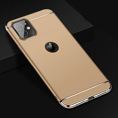 Luxury Metal Frame and Plastic Back Cover Case T01 for Apple iPhone 11 Gold