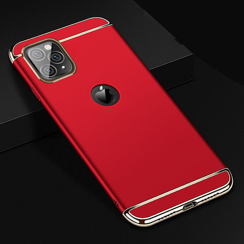 Luxury Metal Frame and Plastic Back Cover Case T01 for Apple iPhone 11 Pro Max Red