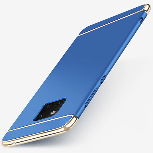 Luxury Metal Frame and Plastic Back Cover Case T01 for Huawei Mate 20 Pro Blue