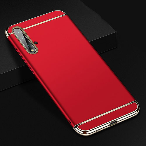 Luxury Metal Frame and Plastic Back Cover Case T01 for Huawei Nova 5 Pro Red