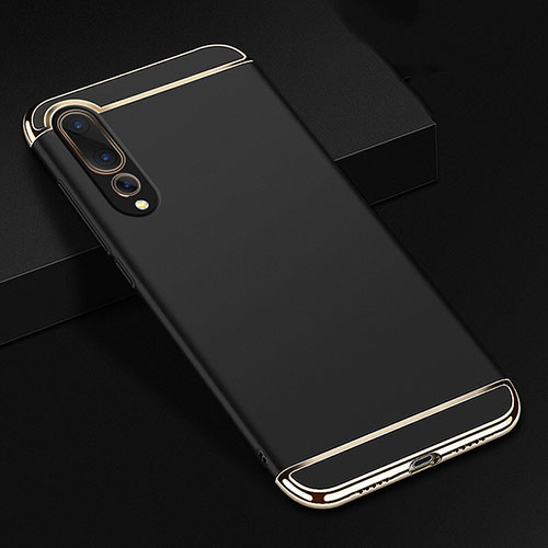 Luxury Metal Frame and Plastic Back Cover Case T01 for Huawei P20 Pro Black