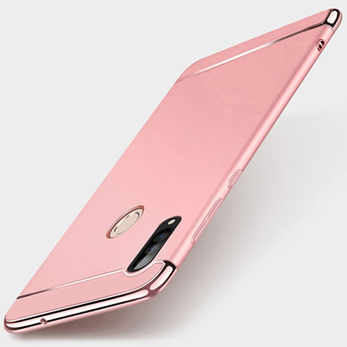 Luxury Metal Frame and Plastic Back Cover Case T01 for Huawei P30 Lite New Edition Rose Gold