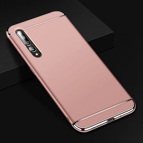 Luxury Metal Frame and Plastic Back Cover Case T02 for Xiaomi Mi 10 Pro Rose Gold