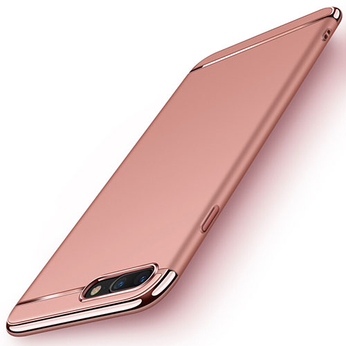 Luxury Metal Frame and Plastic Back Cover F01 for Apple iPhone 8 Plus Rose Gold