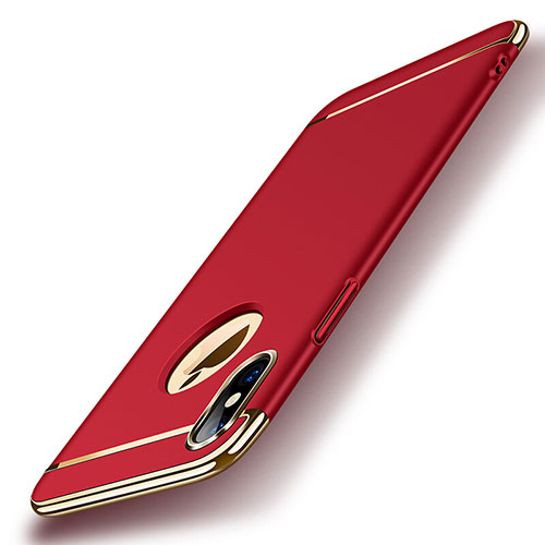 Luxury Metal Frame and Plastic Back Cover for Apple iPhone Xs Max Red