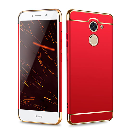 Luxury Metal Frame and Plastic Back Cover for Huawei Enjoy 7 Plus Red