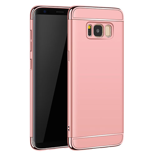 Luxury Metal Frame and Plastic Back Cover for Samsung Galaxy S8 Plus Rose Gold