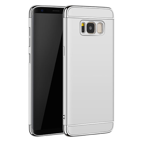 Luxury Metal Frame and Plastic Back Cover for Samsung Galaxy S8 Silver