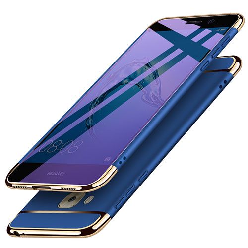 Luxury Metal Frame and Plastic Back Cover M02 for Huawei G9 Plus Blue