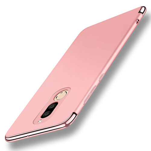 Luxury Metal Frame and Plastic Back Cover with Finger Ring Stand A01 for Huawei G10 Rose Gold