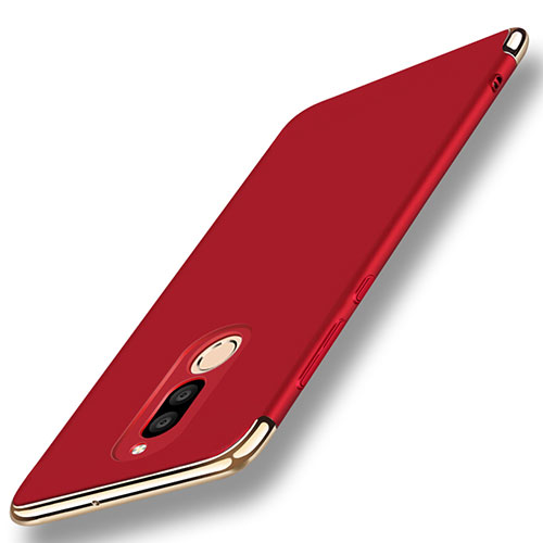 Luxury Metal Frame and Plastic Back Cover with Finger Ring Stand A01 for Huawei Maimang 6 Red