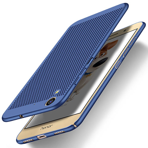 Mesh Hole Hard Rigid Case Back Cover for Huawei Honor 5A Blue