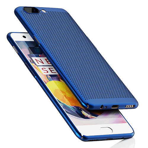 Mesh Hole Hard Rigid Case Back Cover for OnePlus 5 Blue