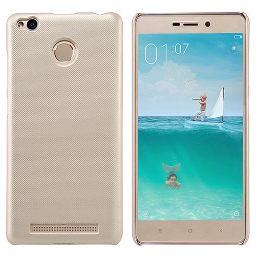Mesh Hole Hard Rigid Case Back Cover for Xiaomi Redmi 3 High Edition Gold