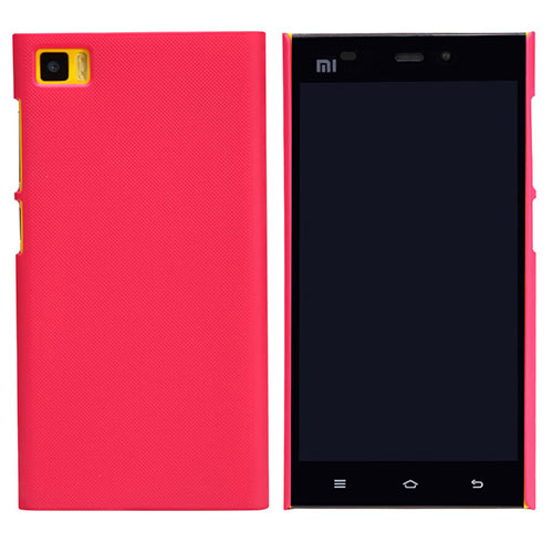 Mesh Hole Hard Rigid Cover for Xiaomi Mi 3 Red