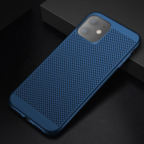 Mesh Hole Hard Rigid Snap On Case Cover for Apple iPhone 11 Blue