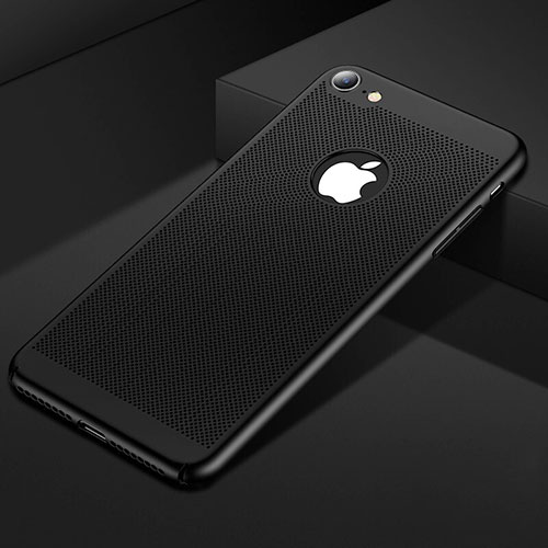 Mesh Hole Hard Rigid Snap On Case Cover for Apple iPhone 8 Black