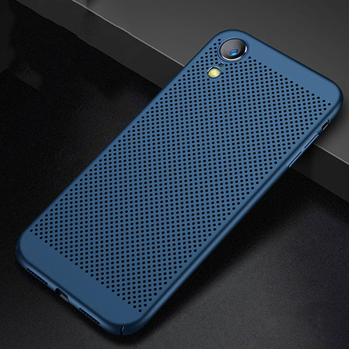 Mesh Hole Hard Rigid Snap On Case Cover for Apple iPhone XR Blue